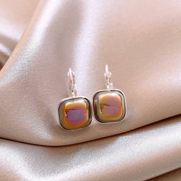 GOLICC Polar Color Square Ear Buckle Earrings - Picture 9 of 12